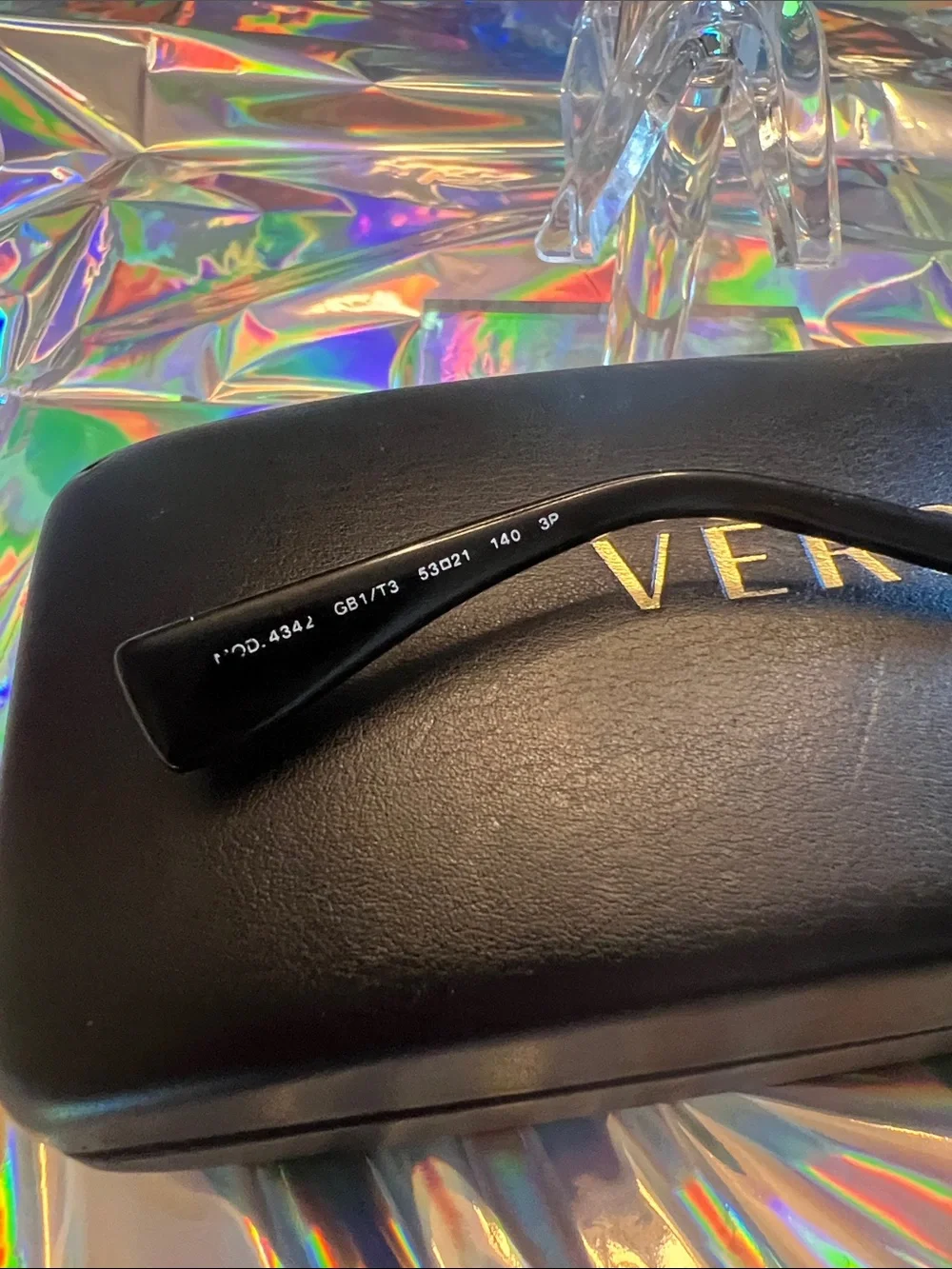 Versace Womens Black Round Gradient Sunglasses VE4342